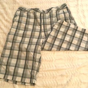 Kirra brand green plaid shorts
